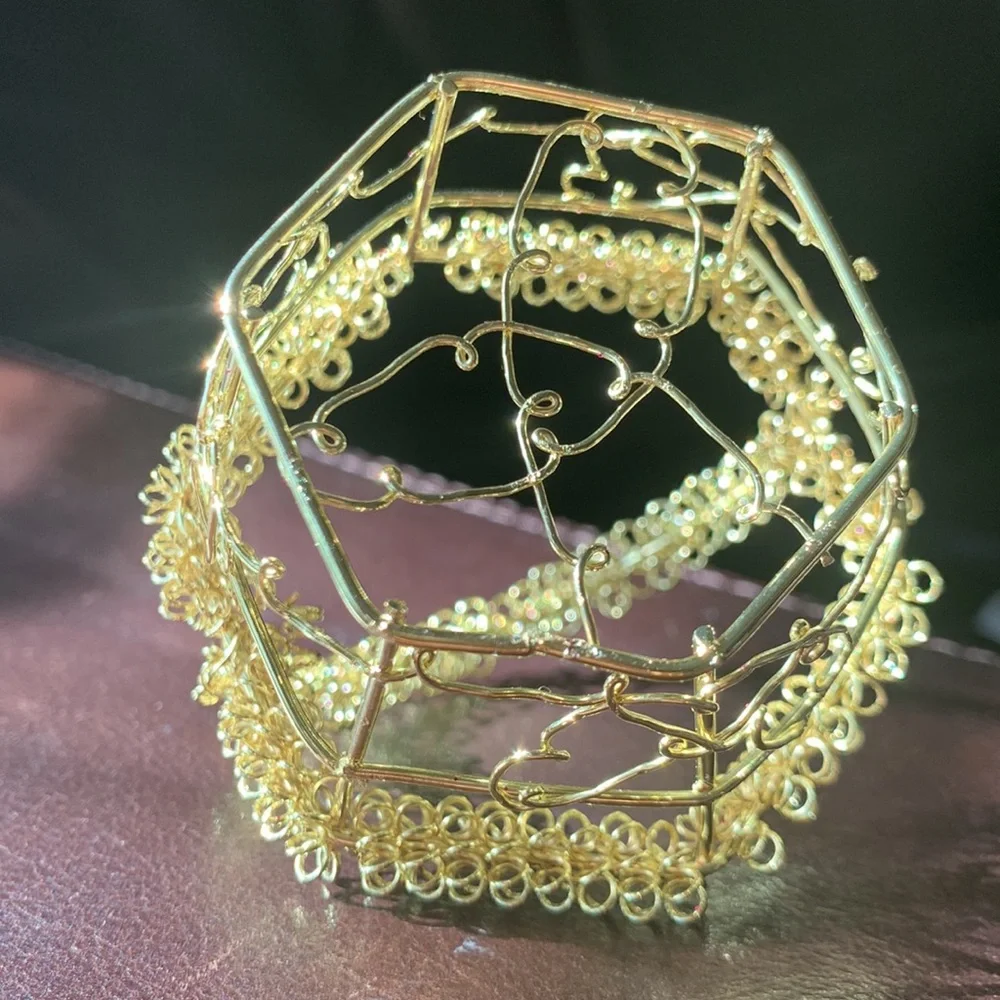 🌞3/$20 Gold Metal Basket Decor / Favor - Set of 4